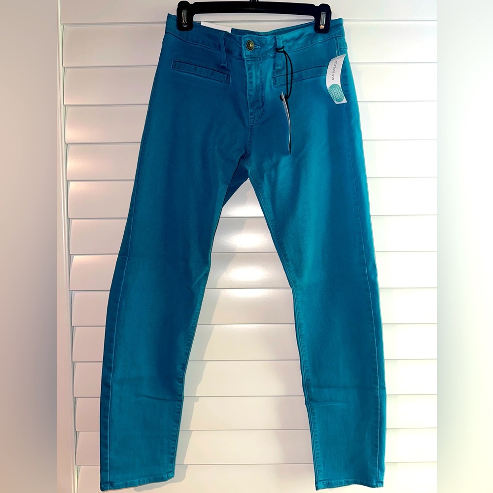 Just Black NWT teal super skinny jeans